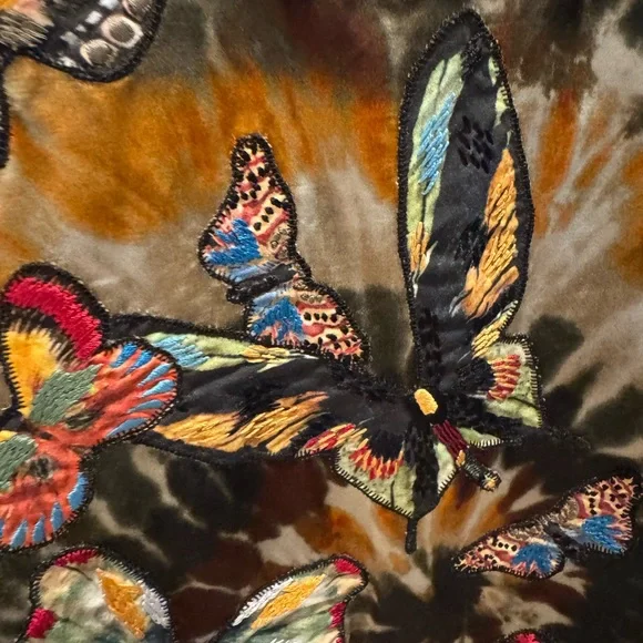 Valentino Tie-Dye Top in Orange and Gray